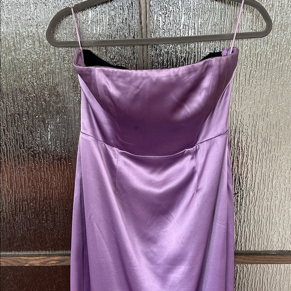 Milly Riva Hammered Lavender Strapless column Gown event dress size 10. NWT - Picture 7 of 10